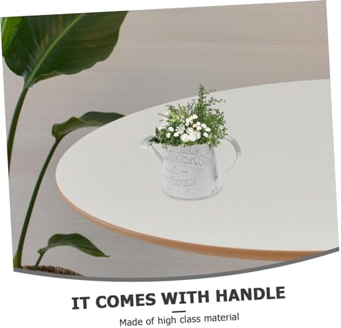 3pcs Vintage Galvanized Metal Flower Vase Watering Can Plant Holder