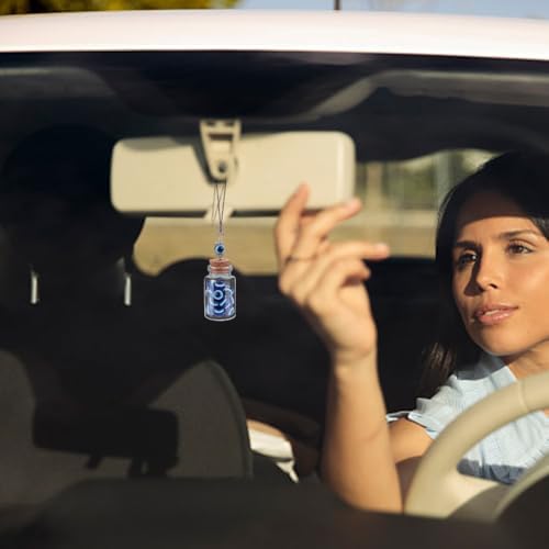 WEBEEDY 4 Pcs Lucky Blue Evil Eye Charm for Car and Home Decoration