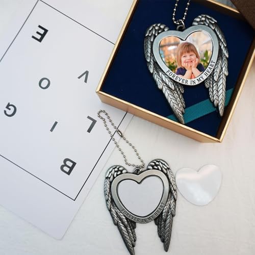 6 Piece Sublimation Angel Wing Ornament Blanks with Photo Area