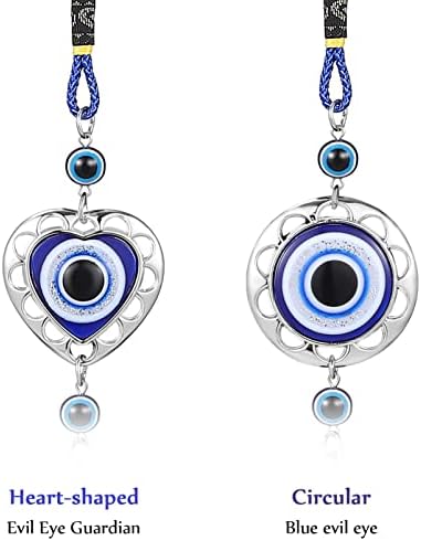 VICASKY 6pcs Evil Eye Car Hanging Ornaments with Tassels