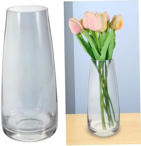 Modern Iridescent Glass Vase for Home Decor and Hydroponic Use