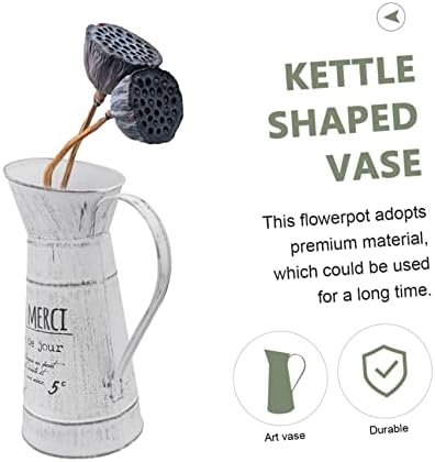 Retro Iron Kettle Vase for Home and Garden Decor