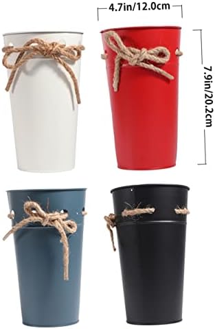 Vintage Iron Bucket for Flowers and Plants