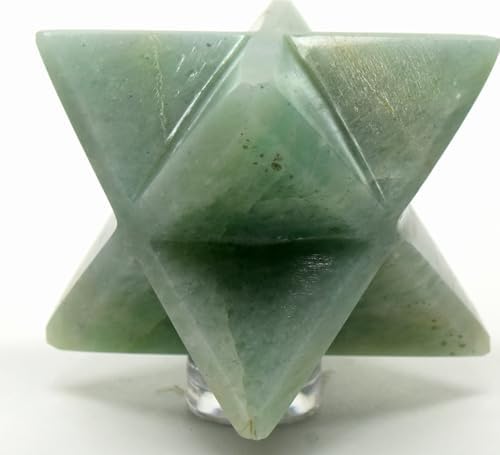25 Inch Soft Green Teal Amazonite 8 Point Merkaba Star Crystal