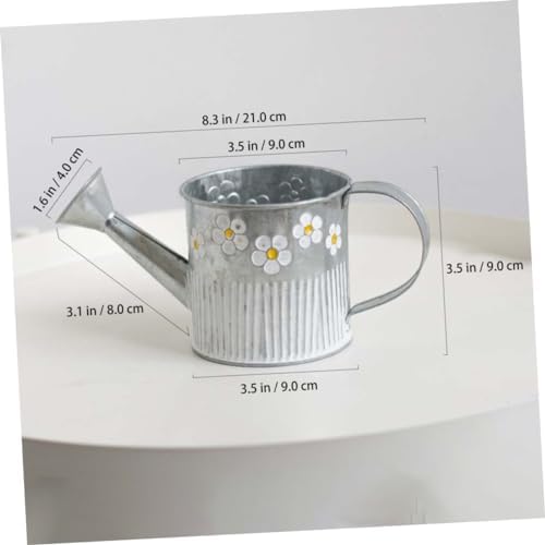 VINTORKY Iron Watering Pot Shape Flower Vase for Home Decor