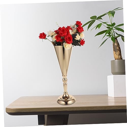 Iron Trumpet Vase for Floral Arrangements and Home Decor