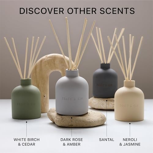 Craft Kin Reed Diffuser Set - Santal Woods 67oz Alcohol-Free Essential Oils
