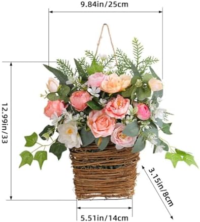 Pink Berry Wildflower Door Decor Wreath