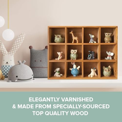 Primo Supply 12-Slot Wood Display Cabinet Square