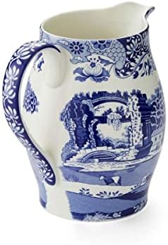 Spode Blue Italian Pitcher 35 Pint