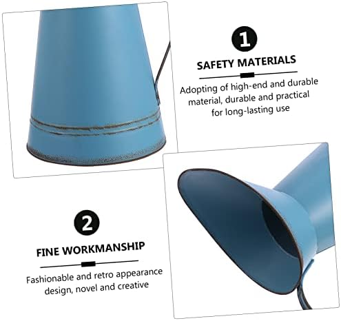 Vintage Iron Flower Pot Rustic Decorative Bucket for Home and Garden