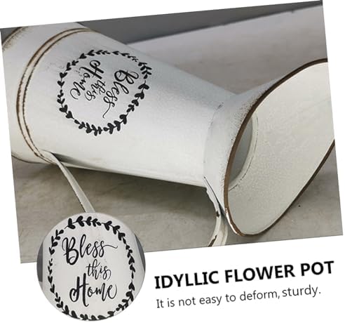 Creative Country Style Vintage White Floral Vase for Home Decor