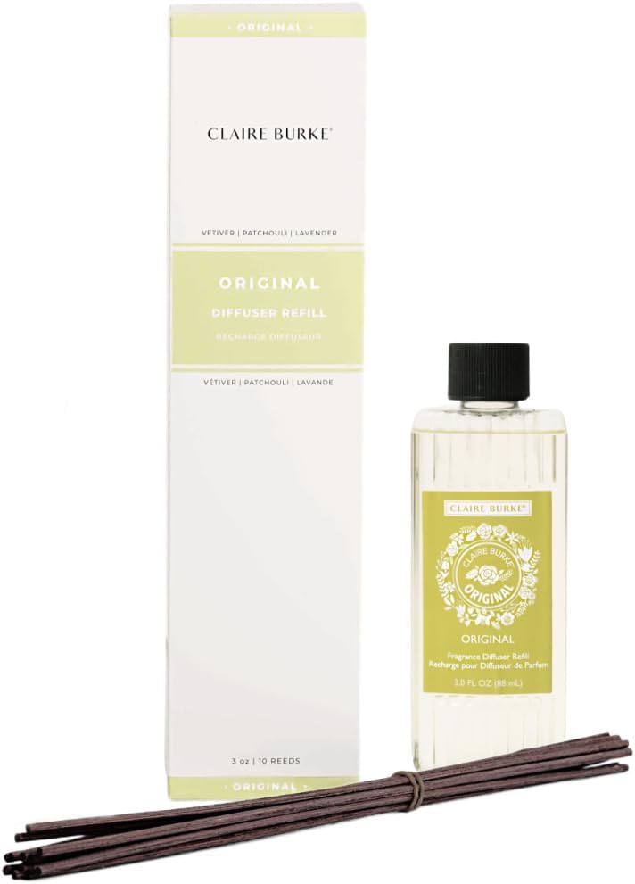 Claire Burke Original Diffuser Oil Refill with 12 Reed Sticks