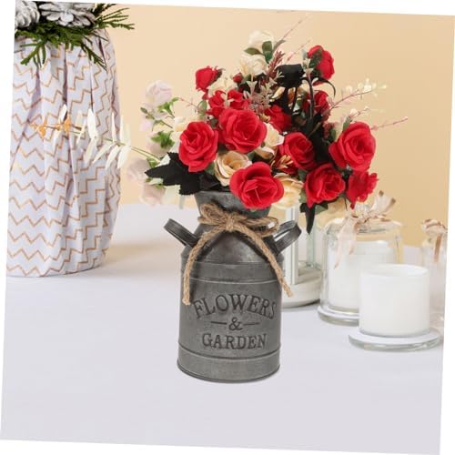 3pcs Retro Iron Flower Bucket Vase Set