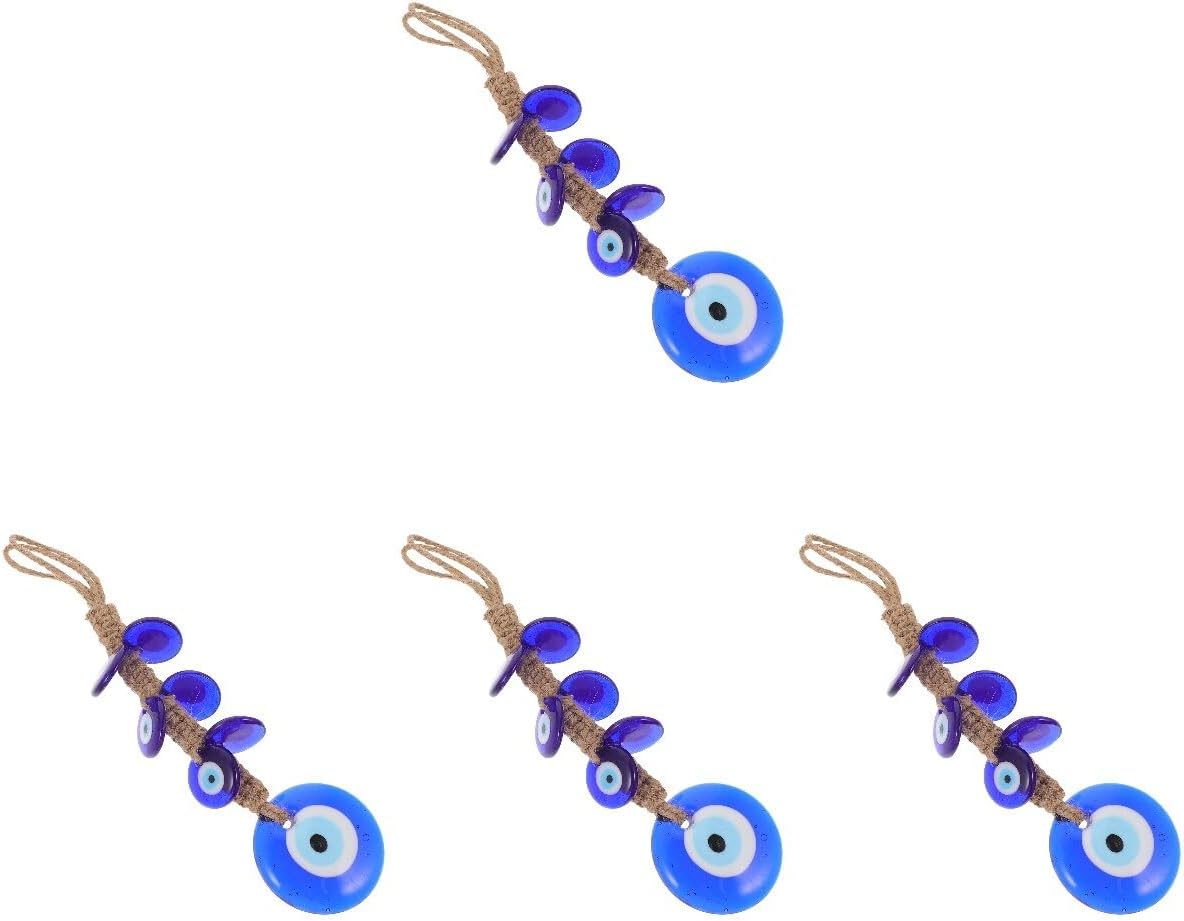 Cabilock 4pcs Evil Eye Glass Hanging Ornament