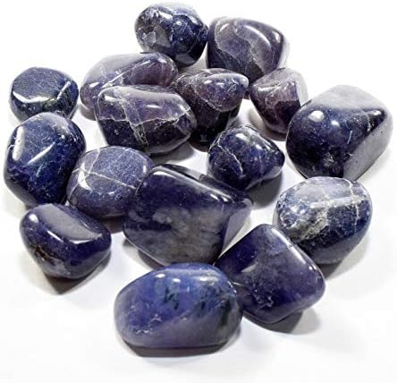 Blue Purple Iolite Pebbles Natural Polished Tumble Stones 5PCS