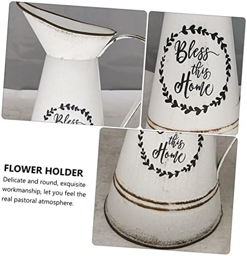 1pc Rustic Country Style Flowerpot for Home Decor Vintage White Duckbill Design