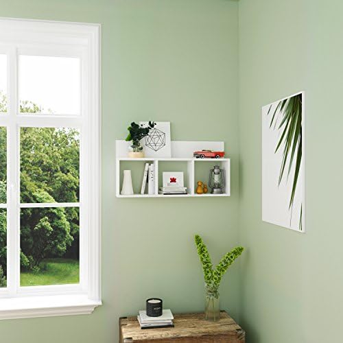 Danya B Modern 3 Cube Floating Wall Shelf - White