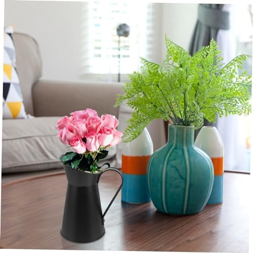 Floral Arrangement Bucket Rustic Chic Metal Vase for Home Decor