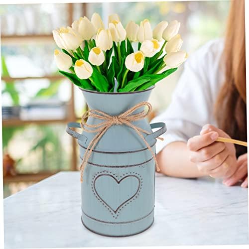 Rustic Vintage Iron Flower Vase Decor for Home Office