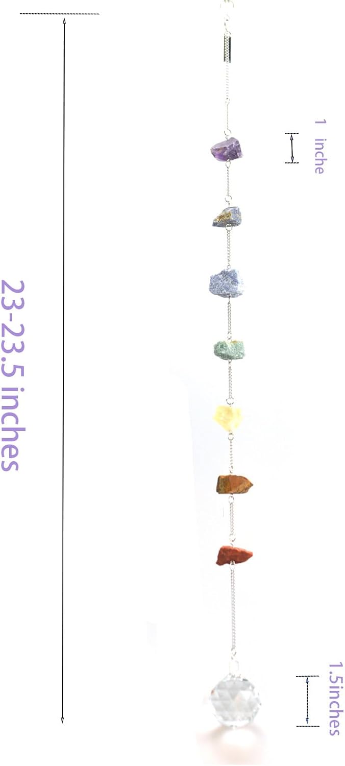 Chakra Crystals Healing Stones Wall Suncatcher Decor
