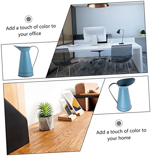 STOBAZA 2pcs Rustic Iron Flower Pot Vintage Metal Vase