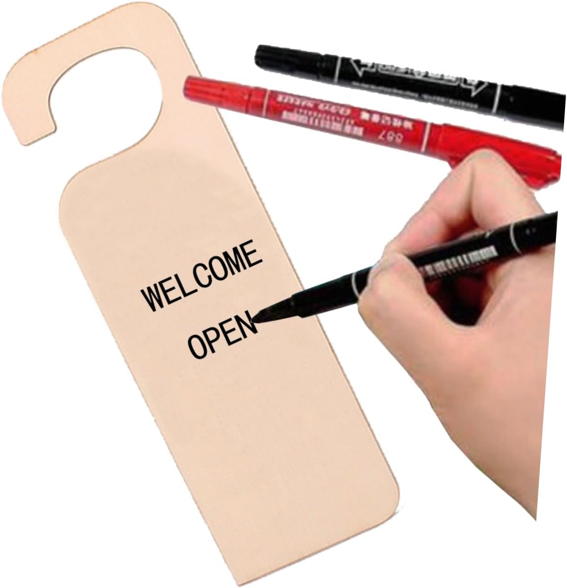 Ciieeo 6pcs Wooden Door Hanging Decorations
