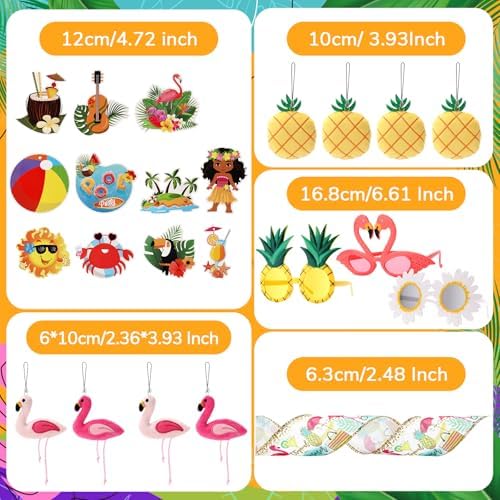 Halfchet 43 Pcs Summer Tree Decorations Set