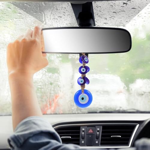 Cabilock 4pcs Evil Eye Glass Hanging Ornament