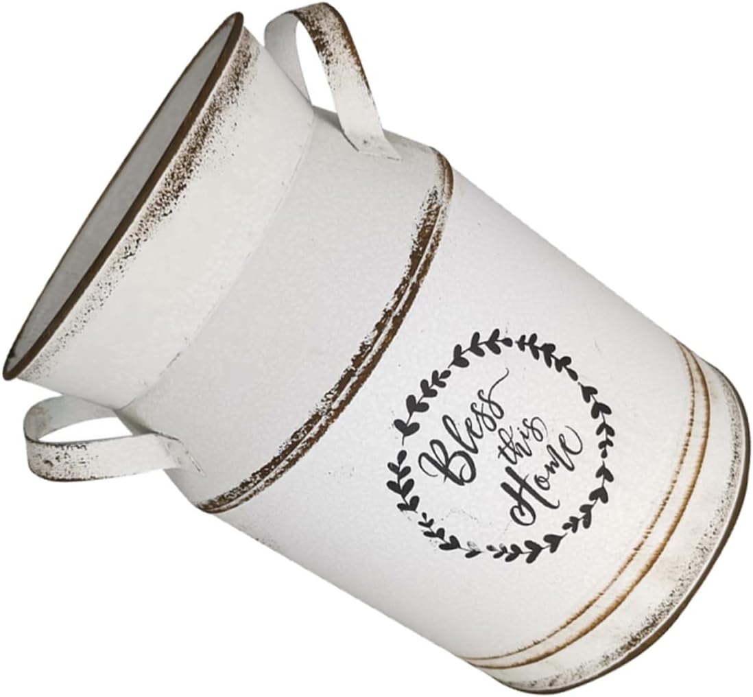 Vintage European Milk Can Flower Pot Set for Home Decor