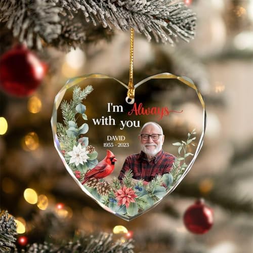 Custom Photo Im Always with You Cardinal Ornament