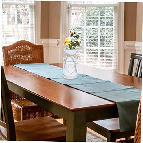 Vintage Galvanized Flower Vase Rustic Decorative Pot