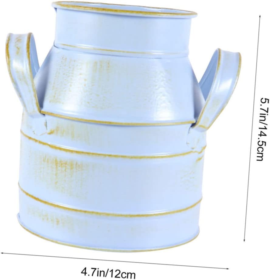 2pcs Decorative Flower Buckets Iron Art Vintage Home Decor Vase