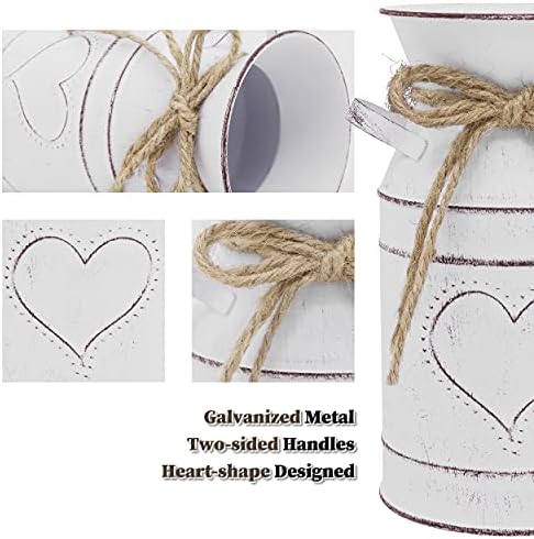 Soyizom Vintage Metal Flower Bucket Heart Vase