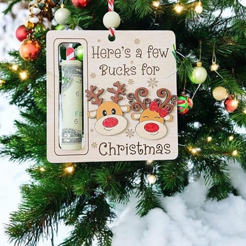 AXAHUHA Reindeer Money Holder Christmas Ornament