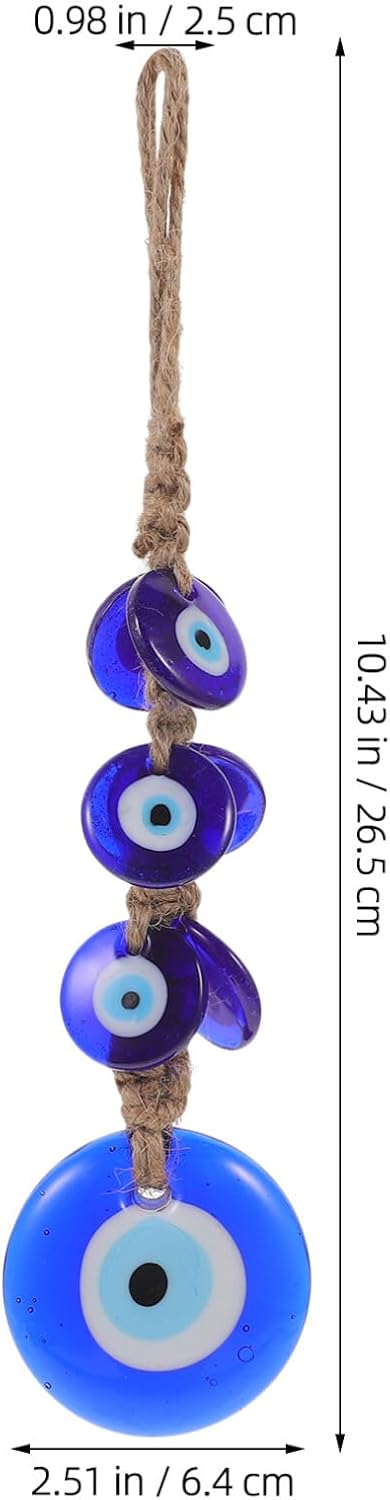 Cabilock 4pcs Evil Eye Glass Hanging Ornament