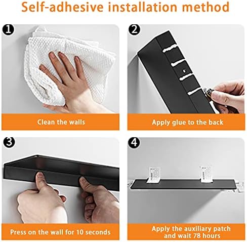 16 Inch Stainless Steel Floating Shelf for Modern Decor