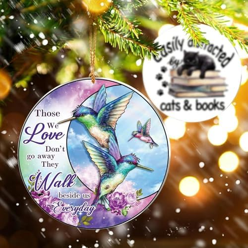 Hummingbird Memorial Christmas Ornament 2024 Sympathy Gift for Loss of Loved One Loving Memorial Decor