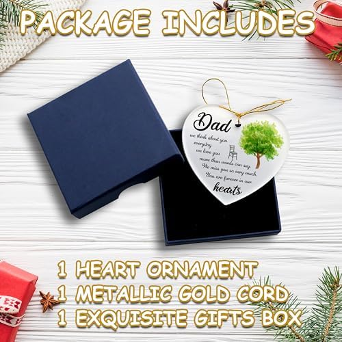 Memorial Daddy Gift - Acrylic Heart Hanging Ornament