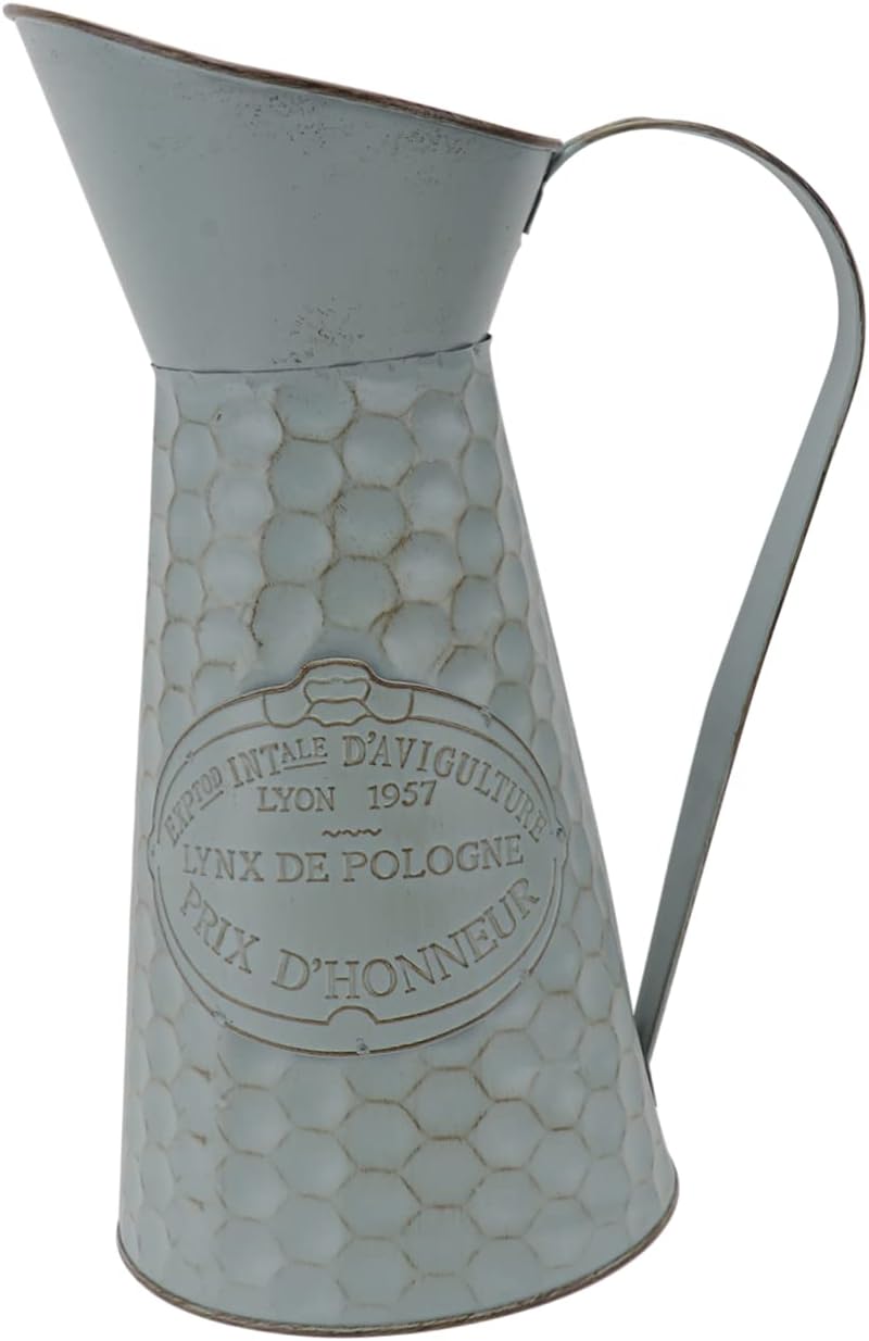 STOBAZA Antique Iron Flower Pot Decorative Vase for Home Decor Chic Style