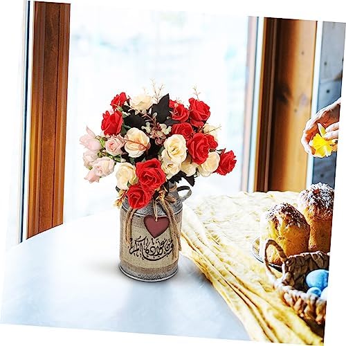 Retro Metal Flower Pot Vintage Decor for Farmhouse Style