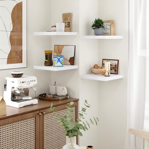 Fun Memories Floating Shelves Set of 3 White 12 Inch Square