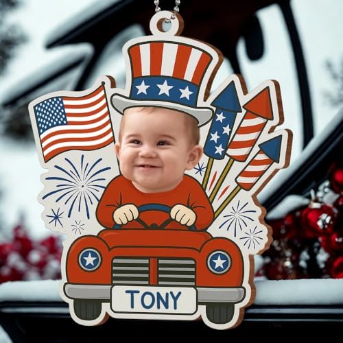 Customizable Baby 4th of July Acrylic Ornament
