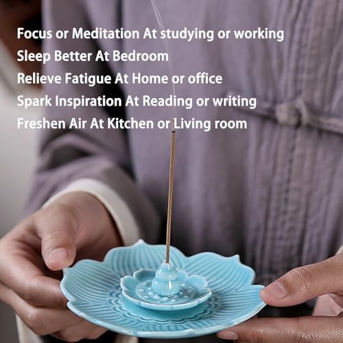 Sengocis Incense Holder for Sticks Ceramic Lotus Burner