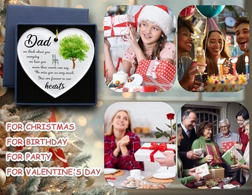 Memorial Daddy Gift - Acrylic Heart Hanging Ornament