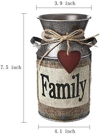 75 Inch Rustic Decorative Vase with Rope and Greeting Design