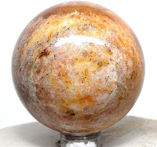 HQRP 2 Inch Yellow Quartz Sphere with Stand