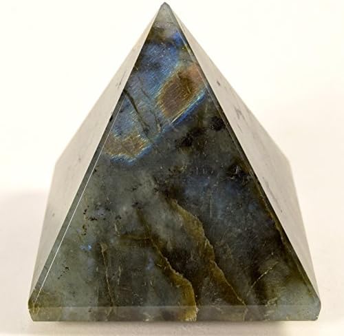 HC Set 54mm Labradorite Pyramid with Clear Quartz Cabochon