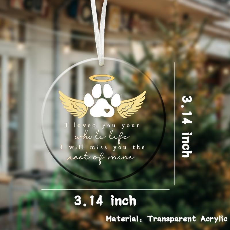 Dog Memorial Ornament for Loss of Pet Passing Away