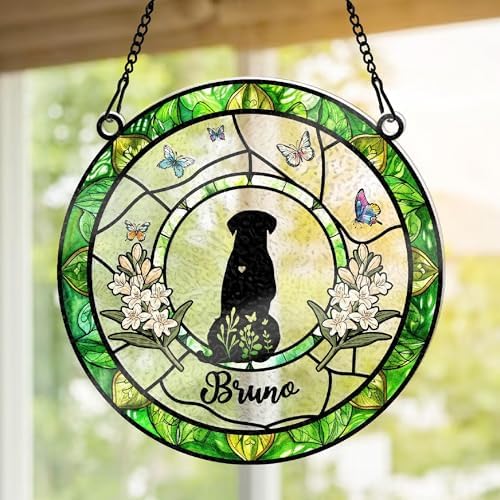 Personalized Dog Lover Suncatcher Custom Dog Breed Decor